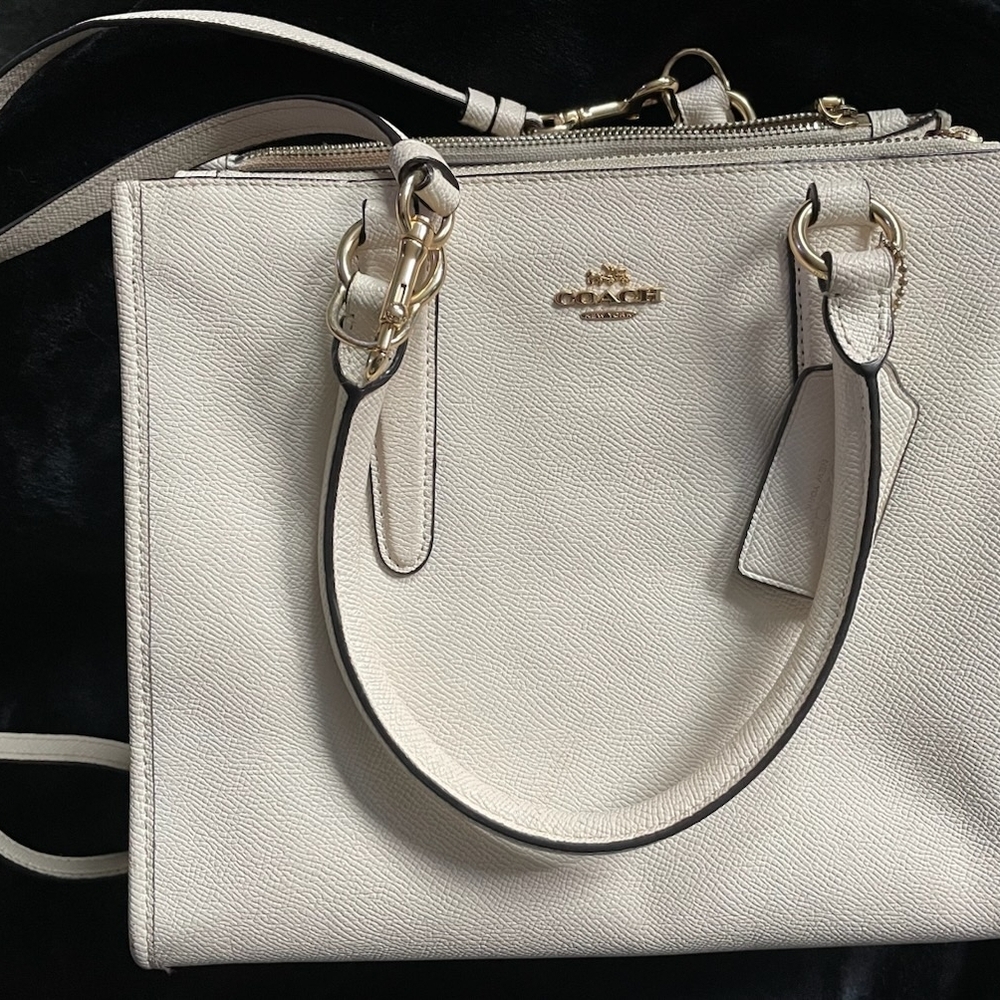 Coach Ivory Leather Satchel